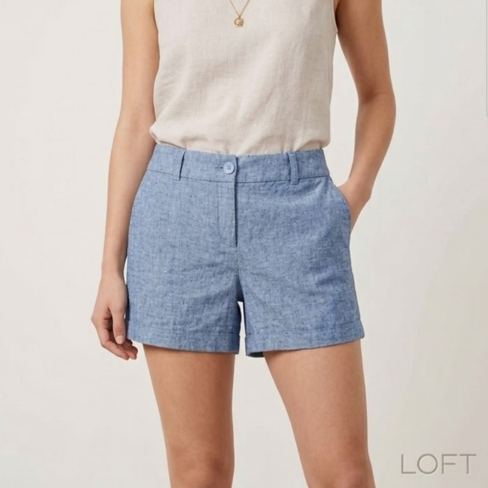 🔥LOFT Women's Blue Shorts Sz 10 NWOT